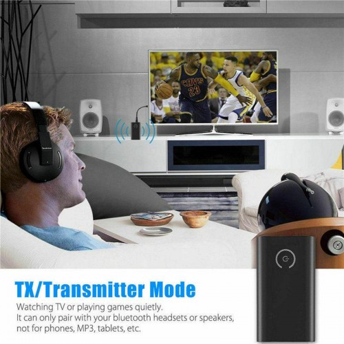 Wireless 2 in 1 Bluetooth 5.0 Transmitter & Receiver A2DP Audio 3.5mm Jack Aux Adapter